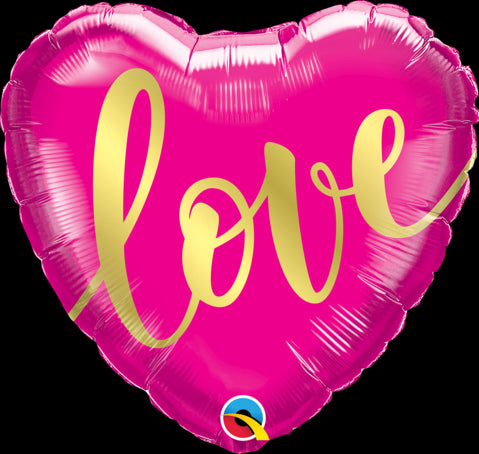 LOVE GOLD HEART BALLOON